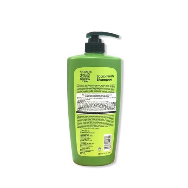 [HCM]DẦU GỘI TRÀ XANH FOLLOW ME 650ML (DA ĐẦU NHỜN) [shophoakho]