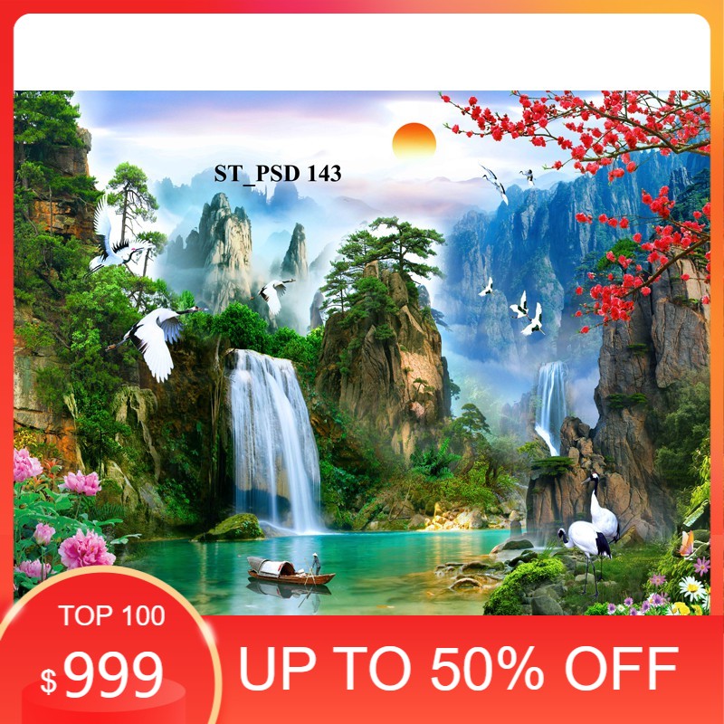 Decal dán trang trí bể cá cảnh 3D