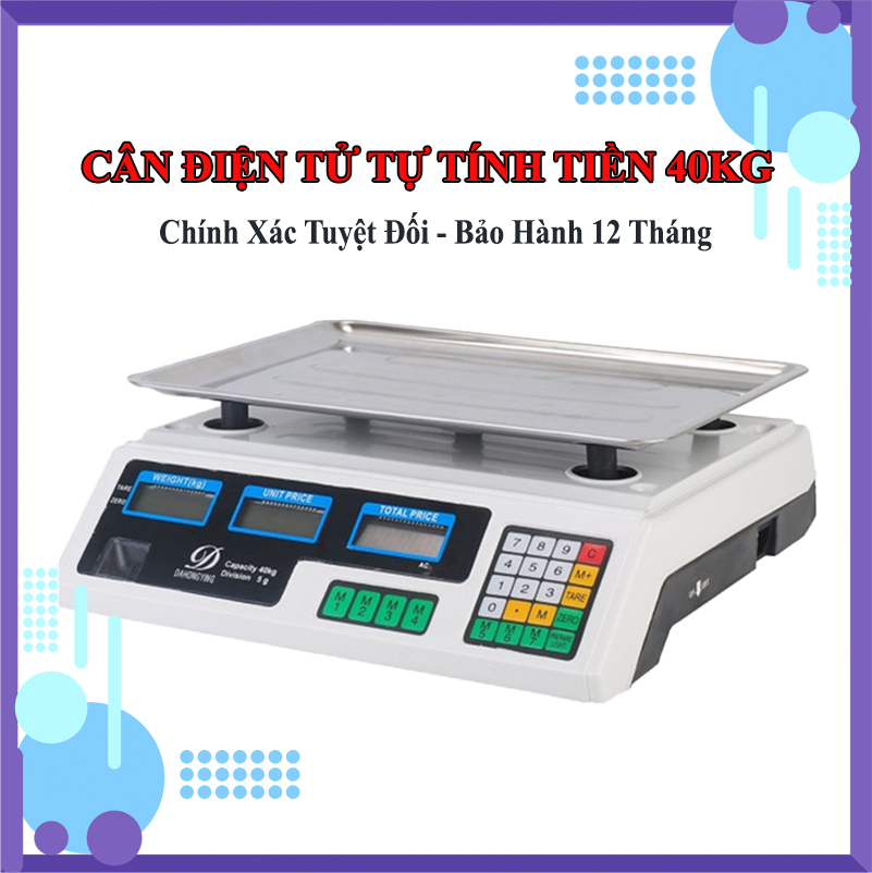 BÁO GIÁ Mua Card Màn Hình Giá Rẻ | Shopee Lazada Sendo Tiki mới nhất 64 cân điện tử, cần mua cân điện tử, cân - CÂN ĐIỆN TỬ TÍNH TIỀN SẠC PIN MÀN HÌNH LCD 40KG, Cân điện tử siêu thị Hàng chuẩn Giá rẻ hơn 20% thị trường