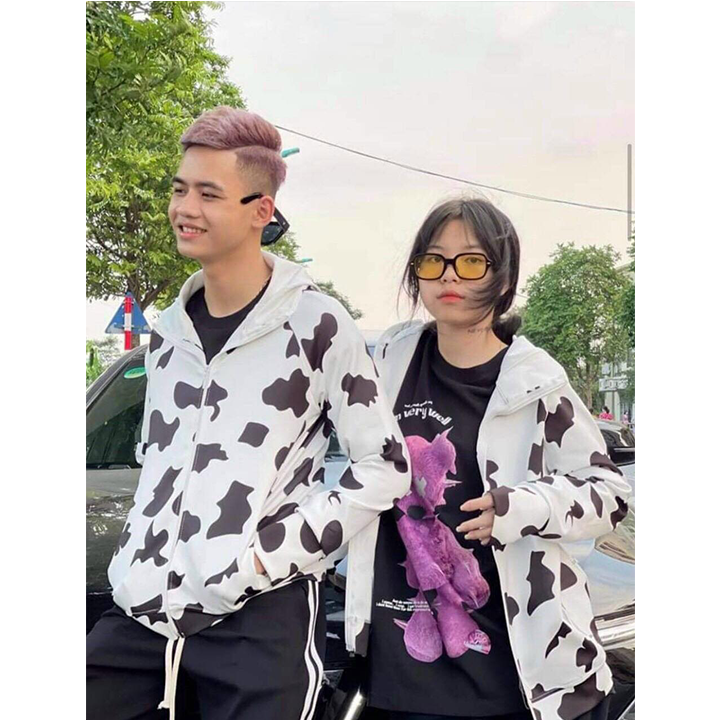 Áo Chống Nắng Họa Tiết Bò Sữa Cực Đẹp Phù Hợp Cả Nam Và Nữ