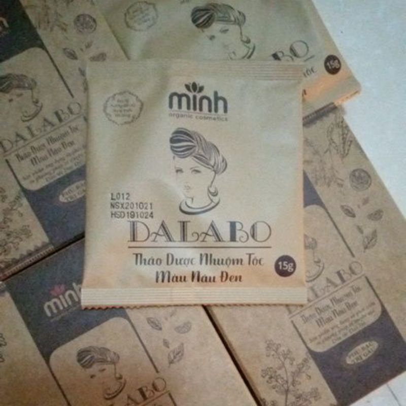 Thuốc nhuộm tóc thảo dược Dalabo (3 gói nhuộm + 1 gói gội)