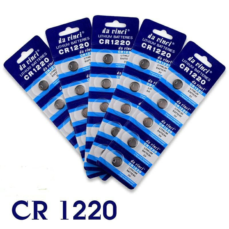 Vĩ 5 viên pin cúc áo cmos cr1220 lithium 3v sử dụng nhiều thiết bị