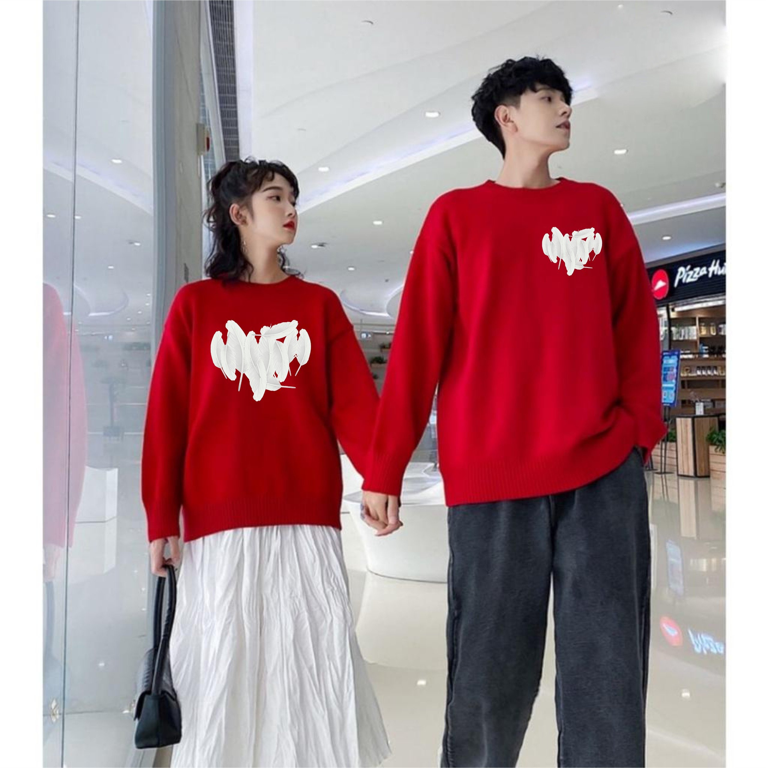 [sĩ] áo đôi  -cặp thu đông Sweater chất đẹp giá đăng 1 áo