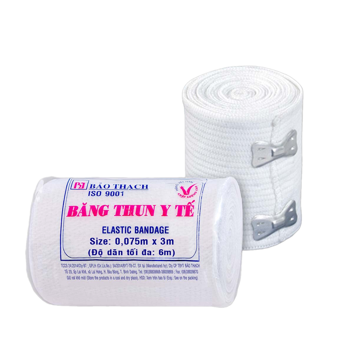 Băng thun y tế Bảo Thạch ( 2 móc - 3 móc)