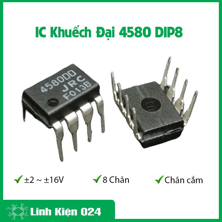 Ic khuếch đại jrc4580 dip8