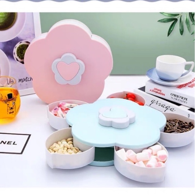 { Có Quà Tặng } Khay Mứt Tết - 2 Tầng 10 Cánh Hoa, Khay Đựng Bánh Kẹo Tết, Hộp Đựng Bánh Kẹo, Hộp Đựng Mứt Tết 2 Tầng, Khay Đựng Bánh Kẹo Ngày Tết 2024 Cấp Sang Trọng Tinh Tế