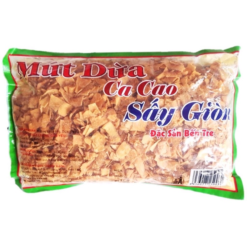 Mứt Dừa Sấy Ca Cao Khô Giòn 500g