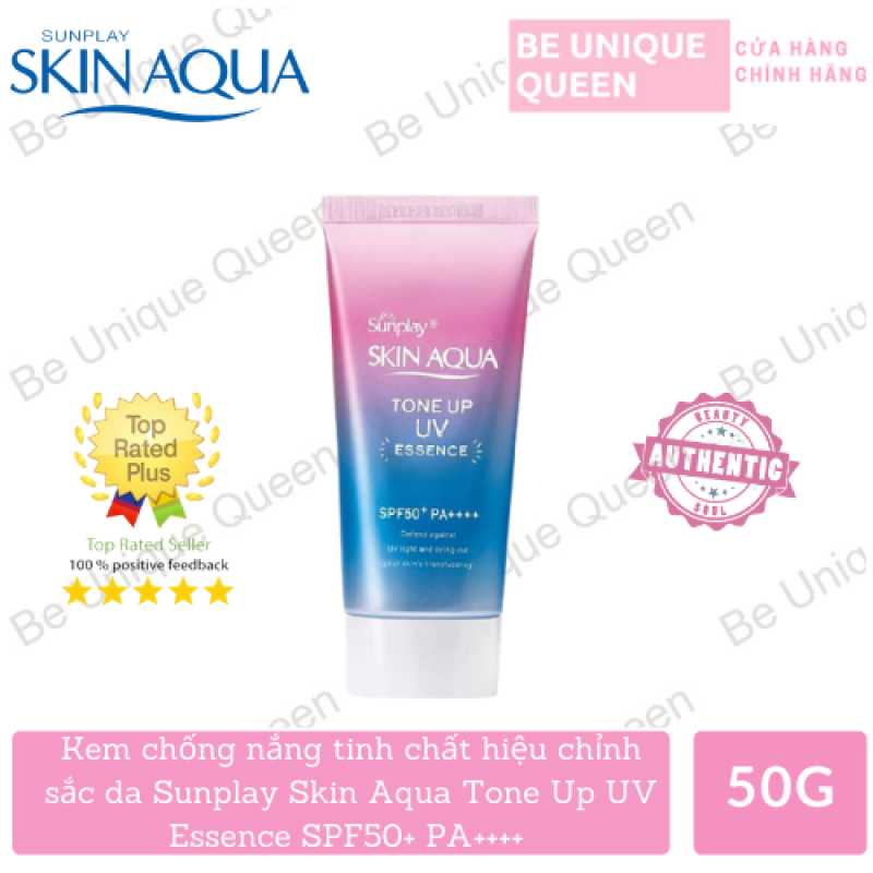 Kem chống nắng tinh chất hiệu chỉnh sắc da Sunplay Skin Aqua Tone Up UV Essence SPF50+ PA++++ 50g cao cấp