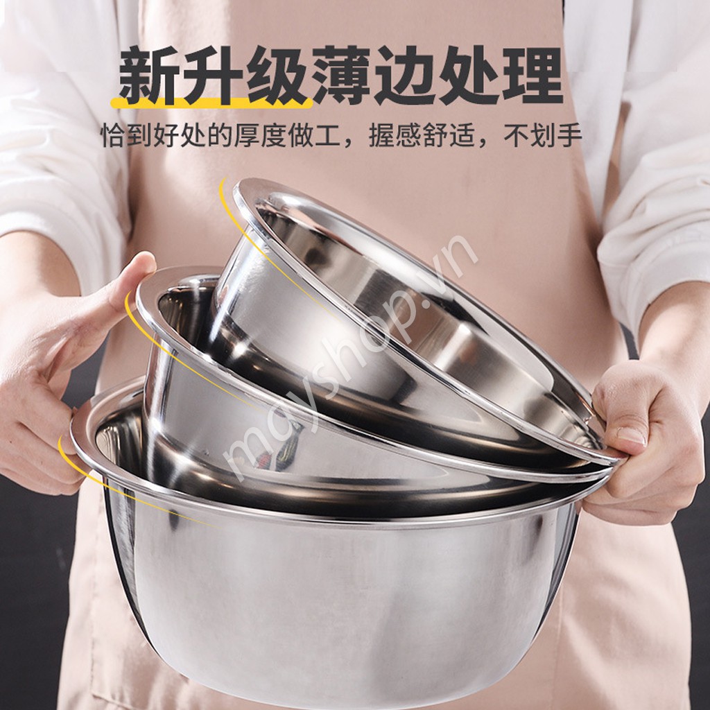 Âu trộn inox cao cấp/ nhiều kích thước