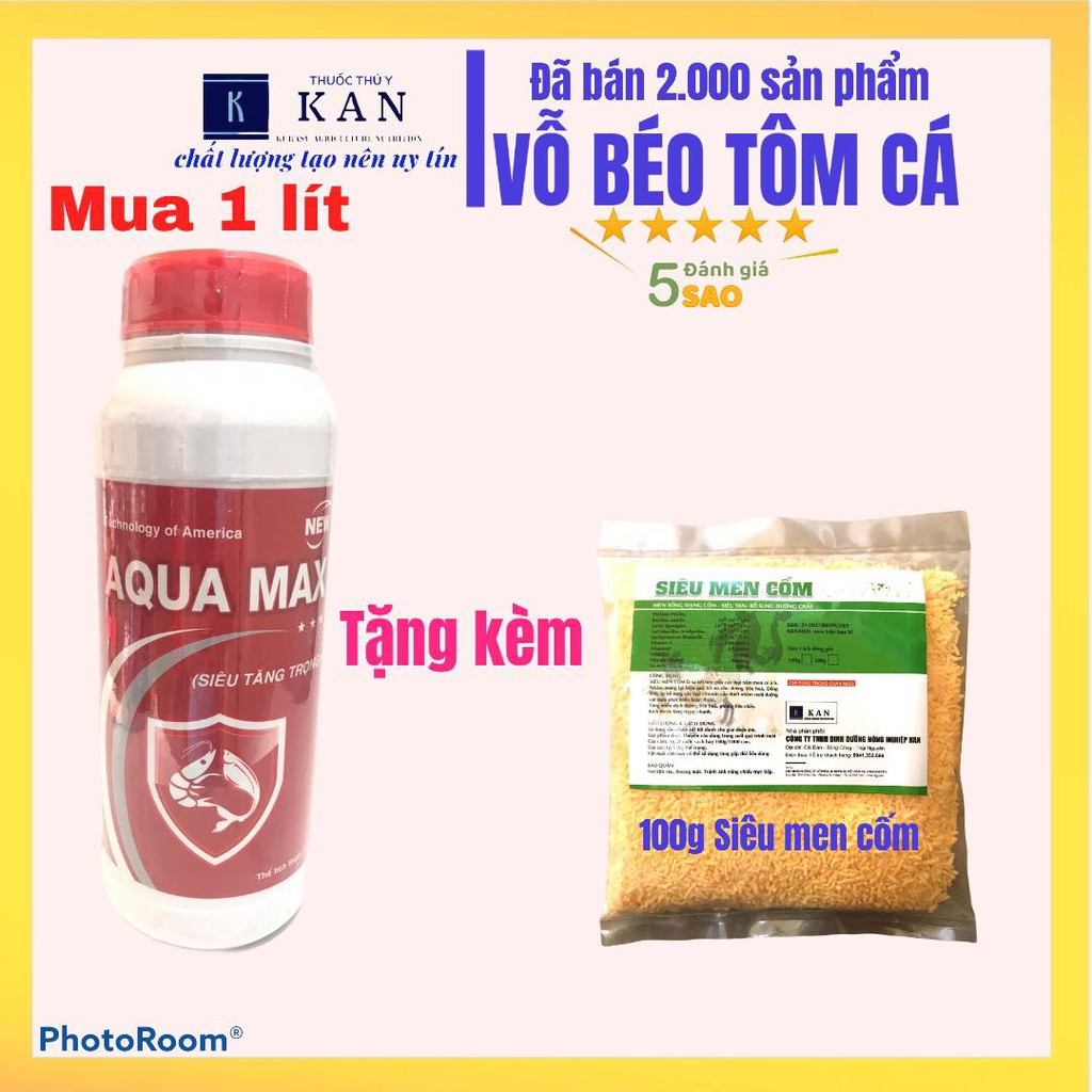 vỗ béo tăng trọng cho tôm cá AQUA MAX