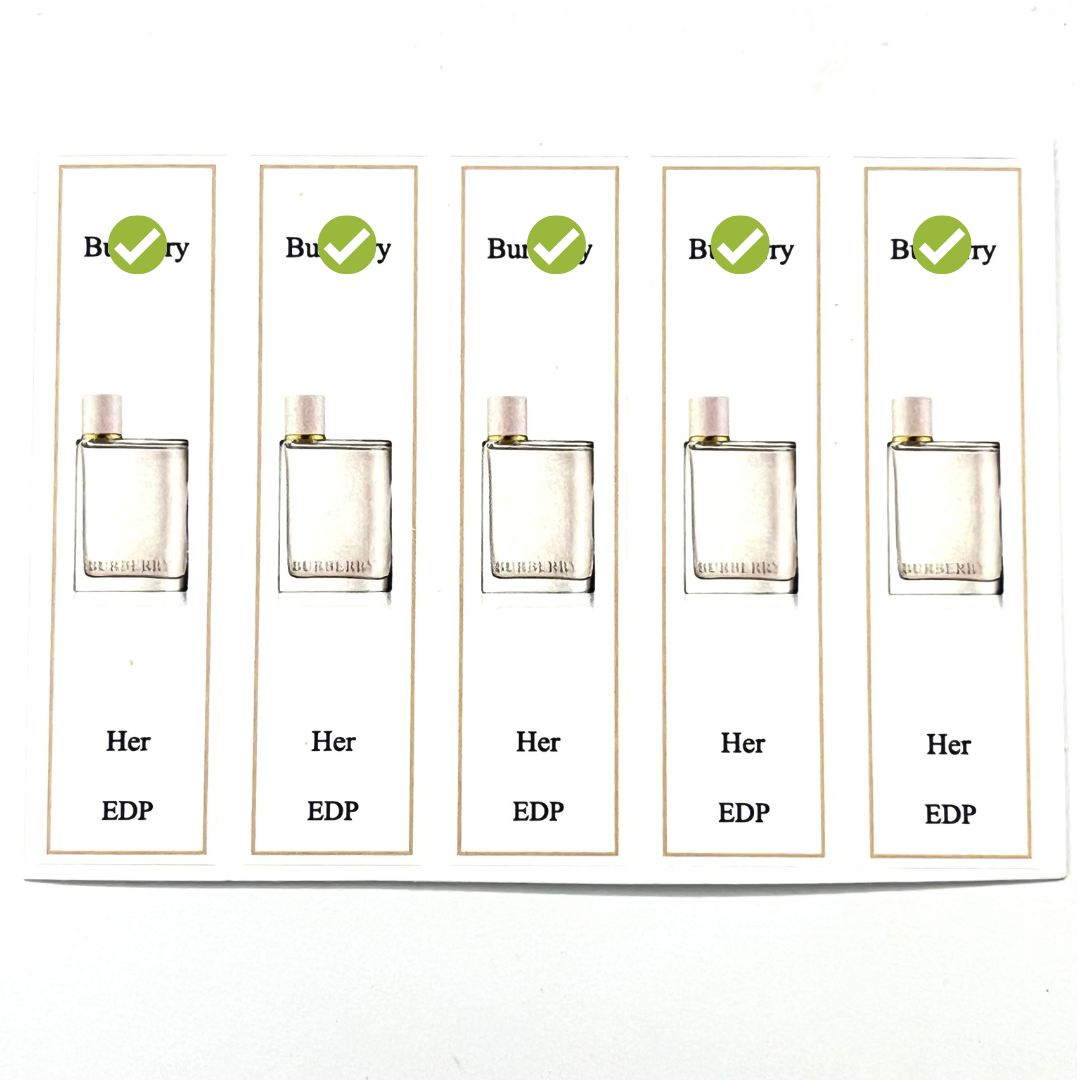[HCMC] combo 10 PCs Bur be perfume bottle sticker