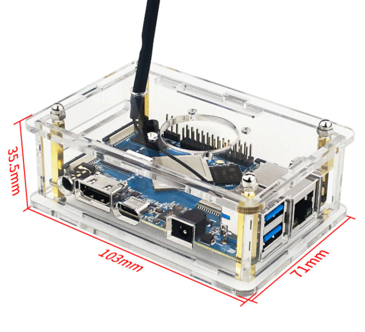Vỏ mica cho Orange Pi 4 LTS
