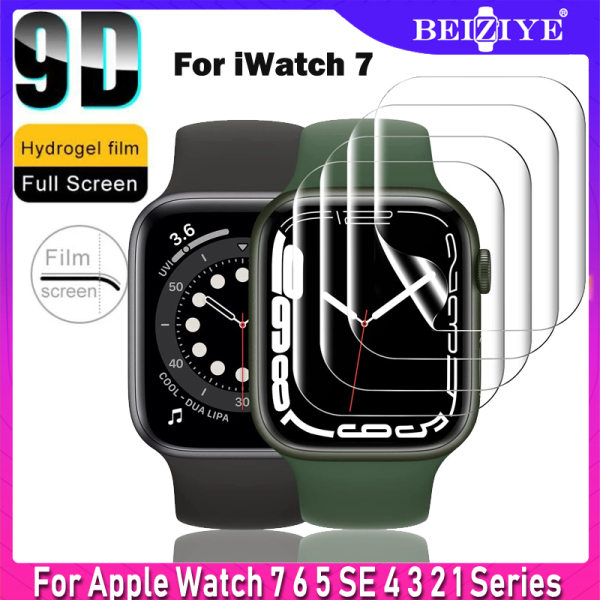 Phim bảo vệ màn hình cho Apple Watch 7 mm 45mm Clear Full Coverage Phim bảo vệ cho apple watch series 6 SE 5 4 3 2 1 40mm 44mm Chống thấm nước Full cover Phim bảo vệ mềm