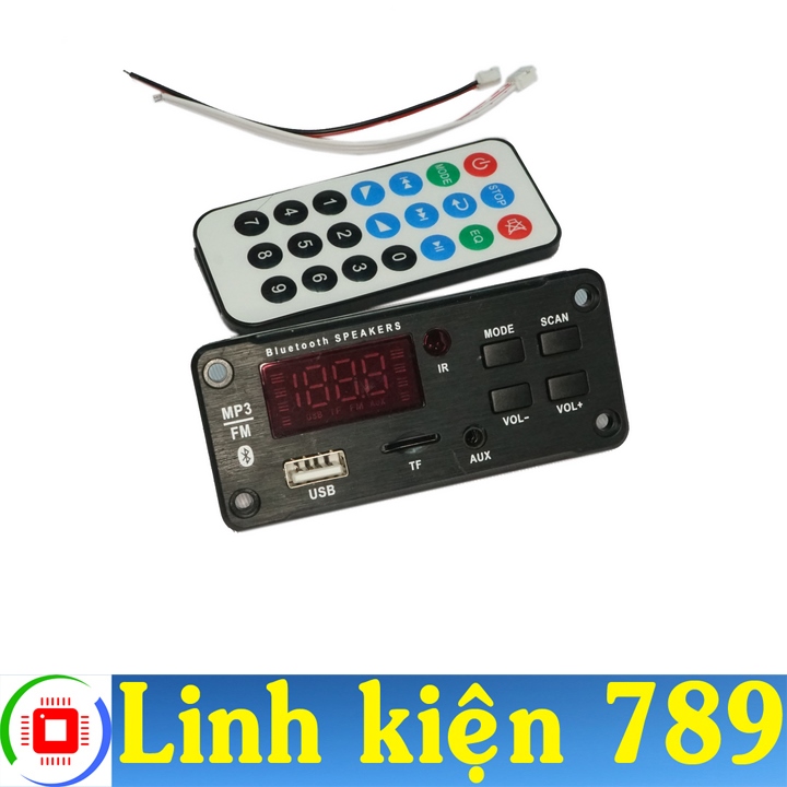 Mạch giải mã bluetooth 5.0 + usb + tf + aux + mp3 + fm