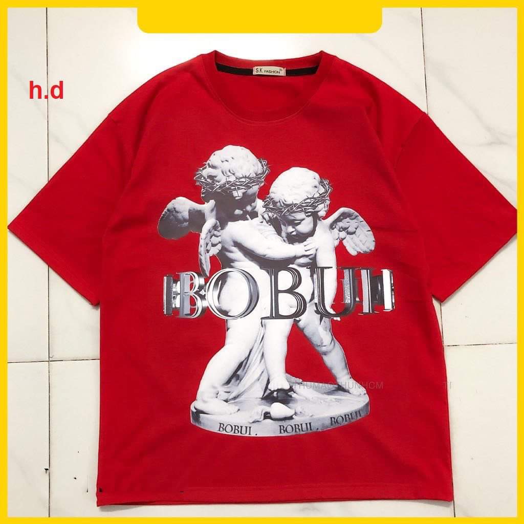 Áo thun tay lỡ BOBUI Thiên Thần chất cotton