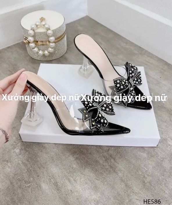Guốc pha lê 7p quay nạm đá hạt siêu hot.