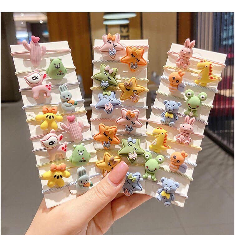 SET 10 DÂY BUỘC TÓC SIÊU CUTE CHO BÉ