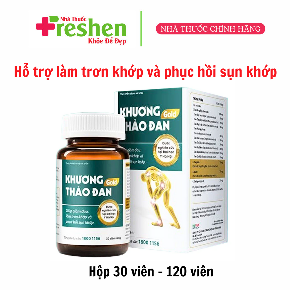 Viên xương khớp Khương Thảo Đan Thái Minh hỗ trợ giảm đau, giảm các triệu chứng viêm và phục hồi sụn khớp (30-120 viên)