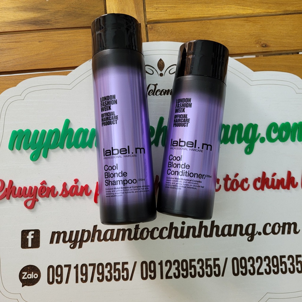 Dầu gội xả label.m khử vàng cool blonde 350ml - 200ml