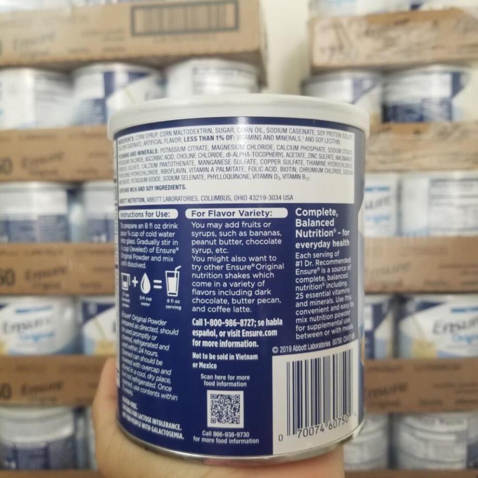 (LỐC 6 LON ) ENSURE ORIGINAL 397gr MẪU MỚI- DATE 2023