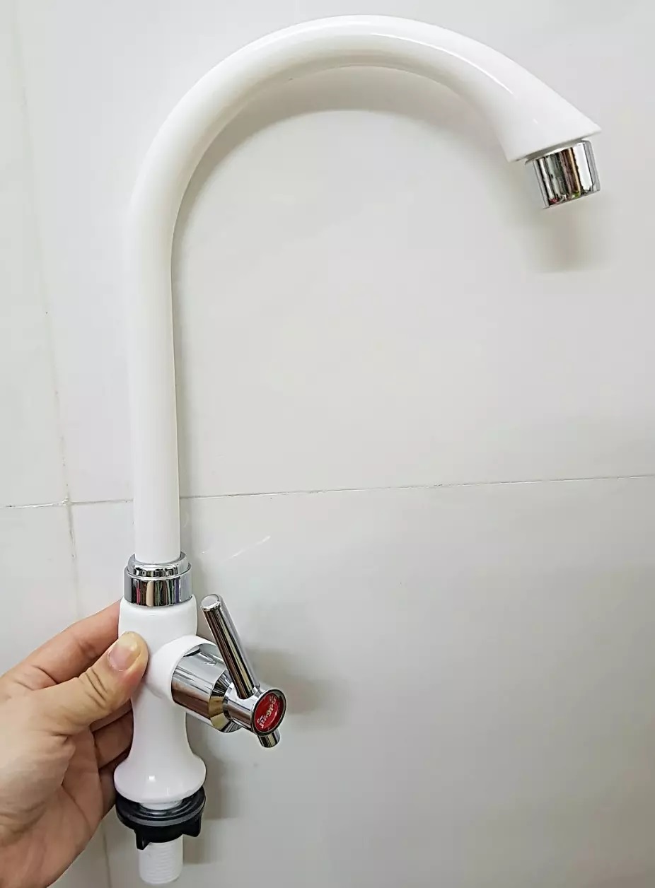 [HCM]Vòi rửa bát chén Nhựa ABS lạnh gắn chậu xoay 360 độ Dễ dàng lắp đặt và sử dụng không cần gọi thợ để lắp