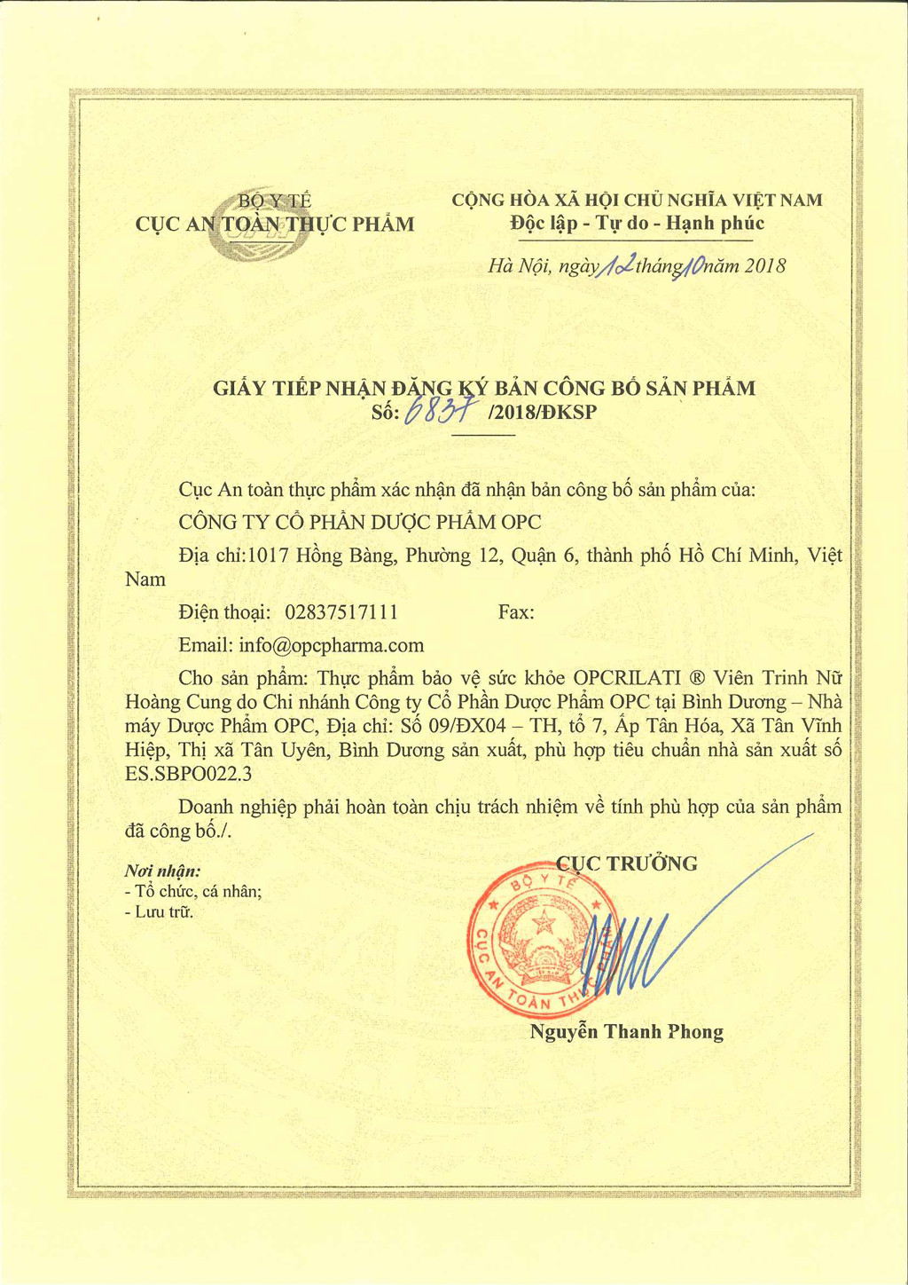 OPCRILATI - VIÊN TRINH NỮ HOÀNG CUNG