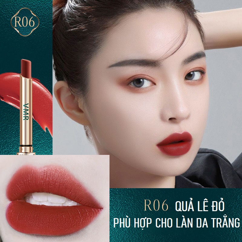 Son Lì DMDN Mềm Mịn Không Dính Cốc Chống Nước Lâu Trôi Màu Trắng Cam Nâu Đào Dưỡng Ẩm Mùa Thu Đông Cho Học Sinh