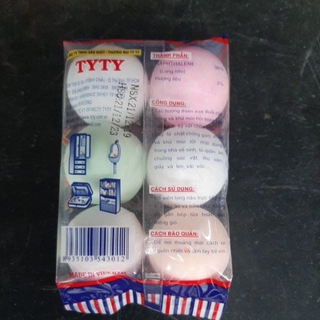 Gói Băng Phiến (Long Não Thơm) Tyty 240G 6 Viên