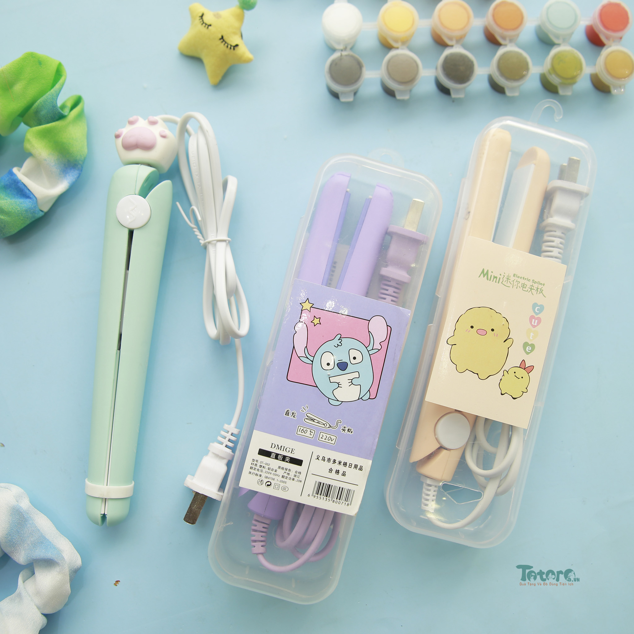 Máy uốn là tóc mini hoạt hình đáng yêu