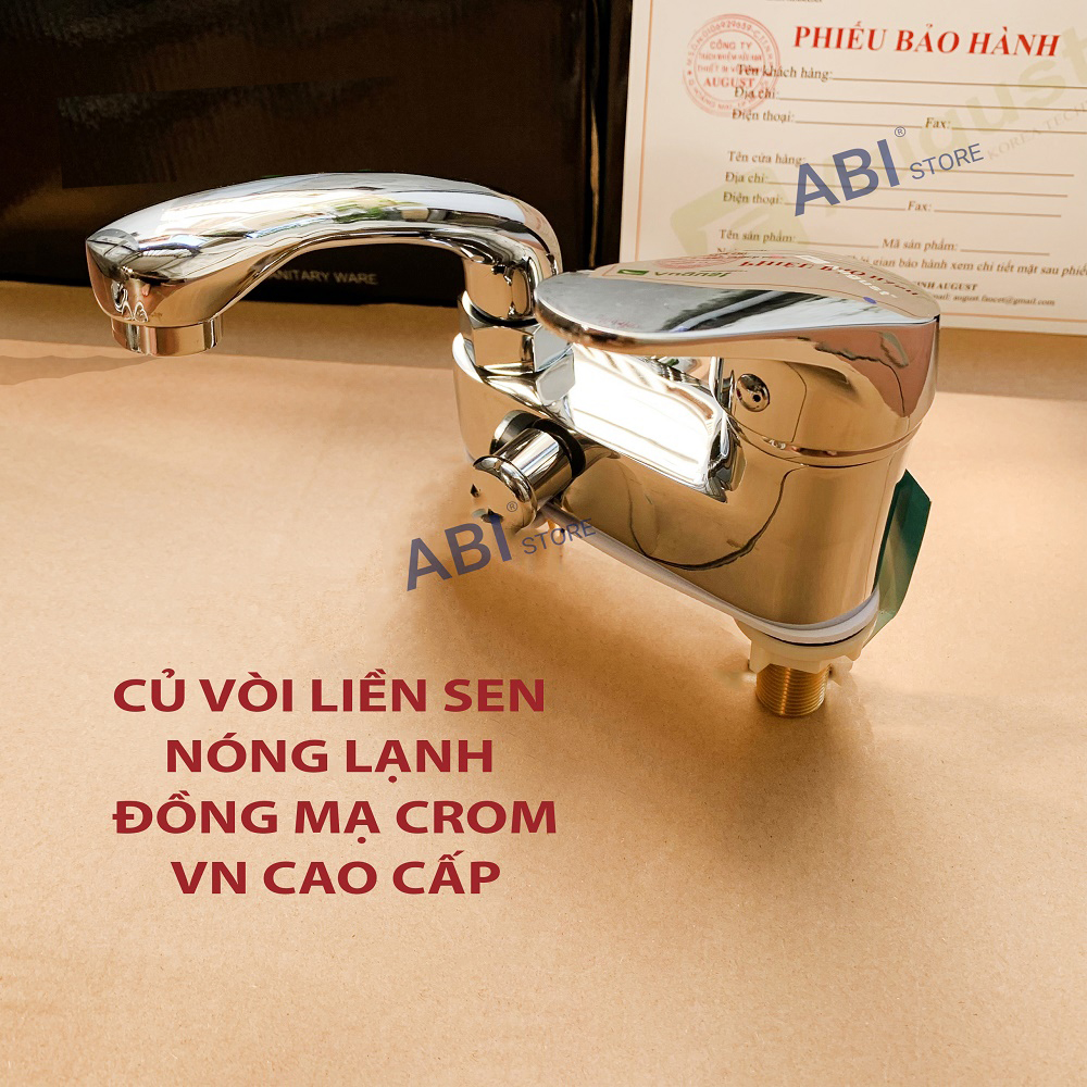 CỦ  VÒI LAVABO LIỀN SEN TẮM ĐỒNG TAROMA 819 VIỆT NAM BẢO HÀNH 3 NĂM PHIẾU HÃNG, Củ sen liền vòi, vòi liền sen nóng lạnh