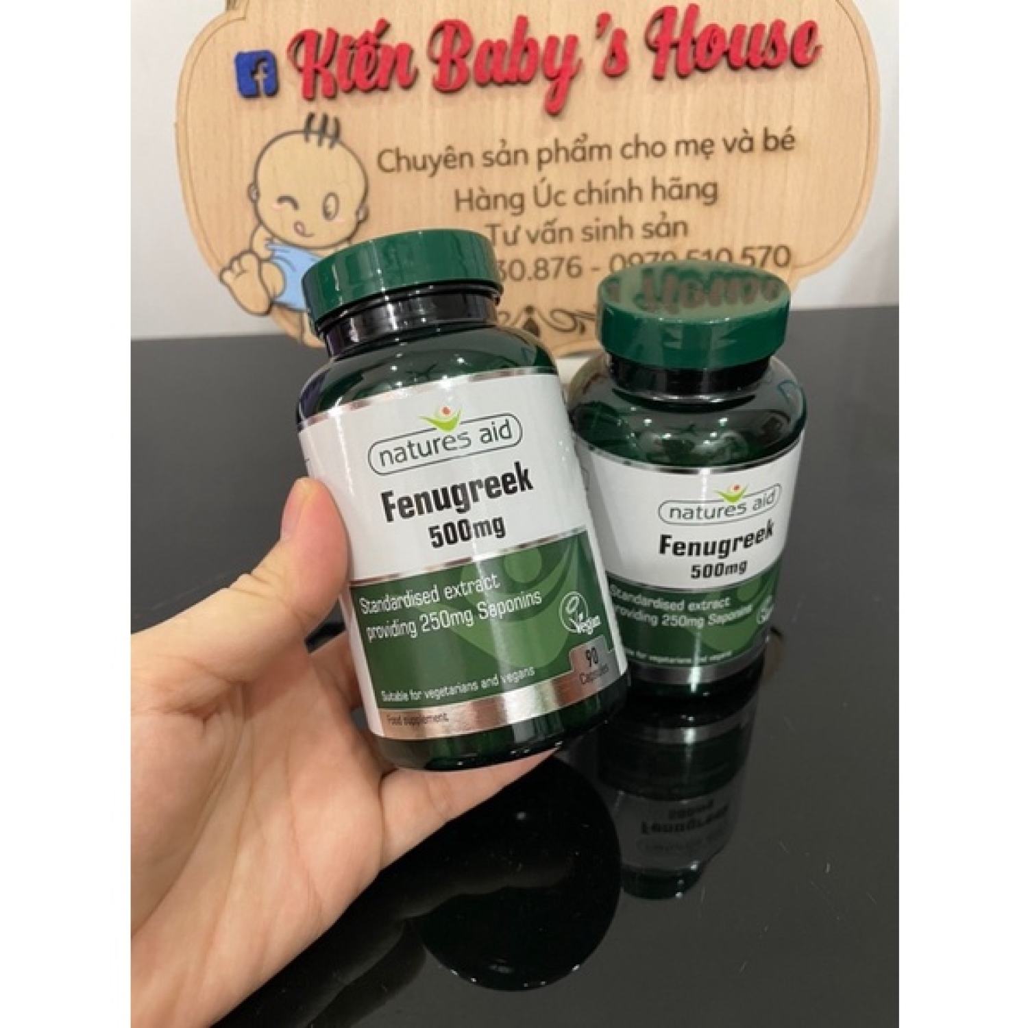 Viên Uống Lợi Sữa Cỏ Ca Ri Fenugreek Natures Aid 500mg 90 viên