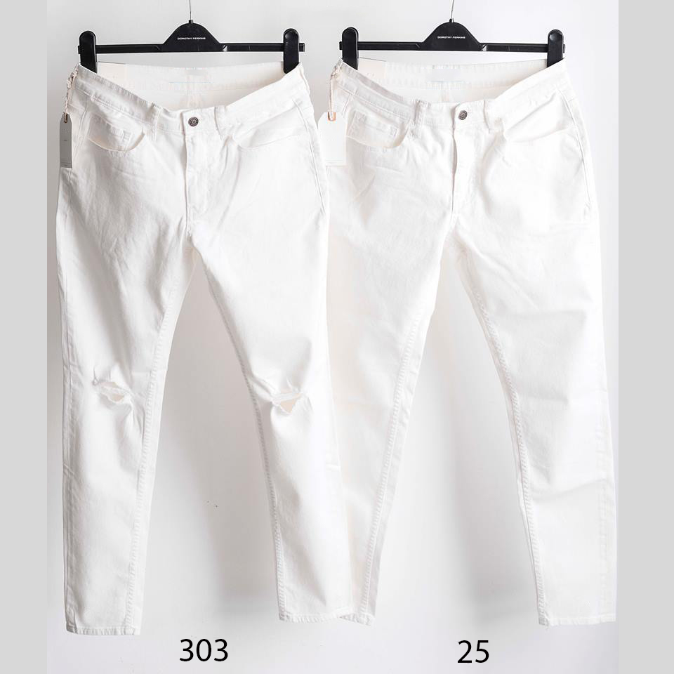 [HCM]Quần Jean Nam Quần Bò Nam Phong Cách Màu Trắng Jean Dễ Phối Đồ Chất Vải Co Dãn Thoải Mái Vận Động Hàng Y Hình