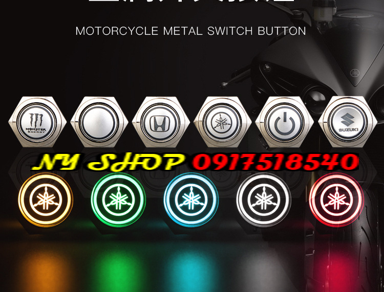 CÔNG TẮC LED LOGO ( HONDA, YAMAHA,MONTER,POWER) TẶNG KÈM JACK CẮM