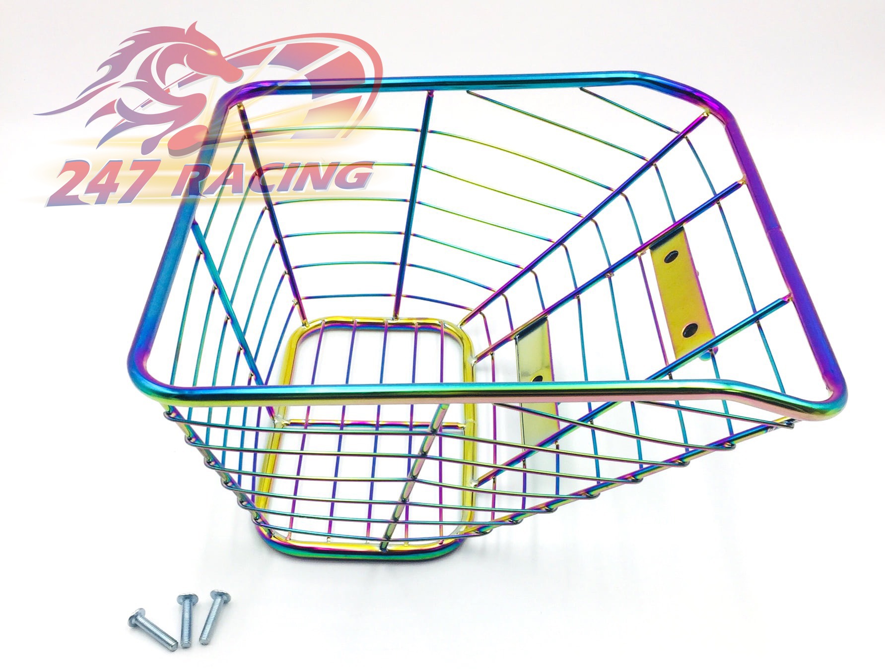 Rổ gắn Wave RS Inox xi 7 màu Titan siêu đẹp rẻ 2 lỗ trên 1 lỗ dưới