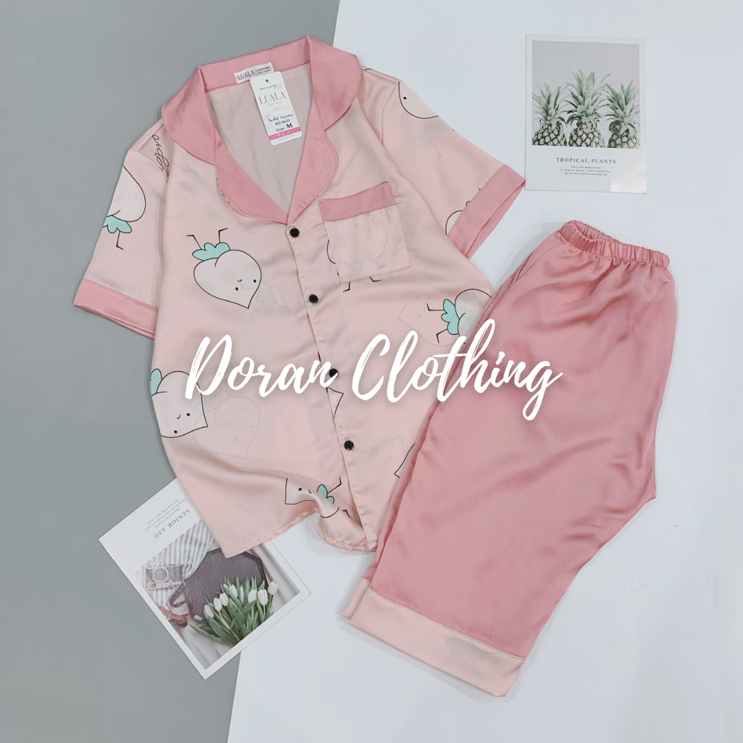 [XẢ KHO] Pijama Đồ Bộ Mặc Nhà Lụa Satin Lửng Mẫu Mới 2021