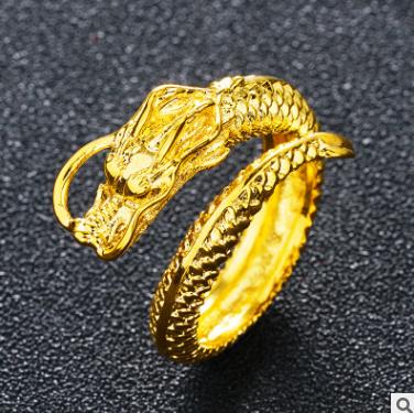 [HCM]Nhẫn Titan Prajna HÌNH RỒNG VÀNG