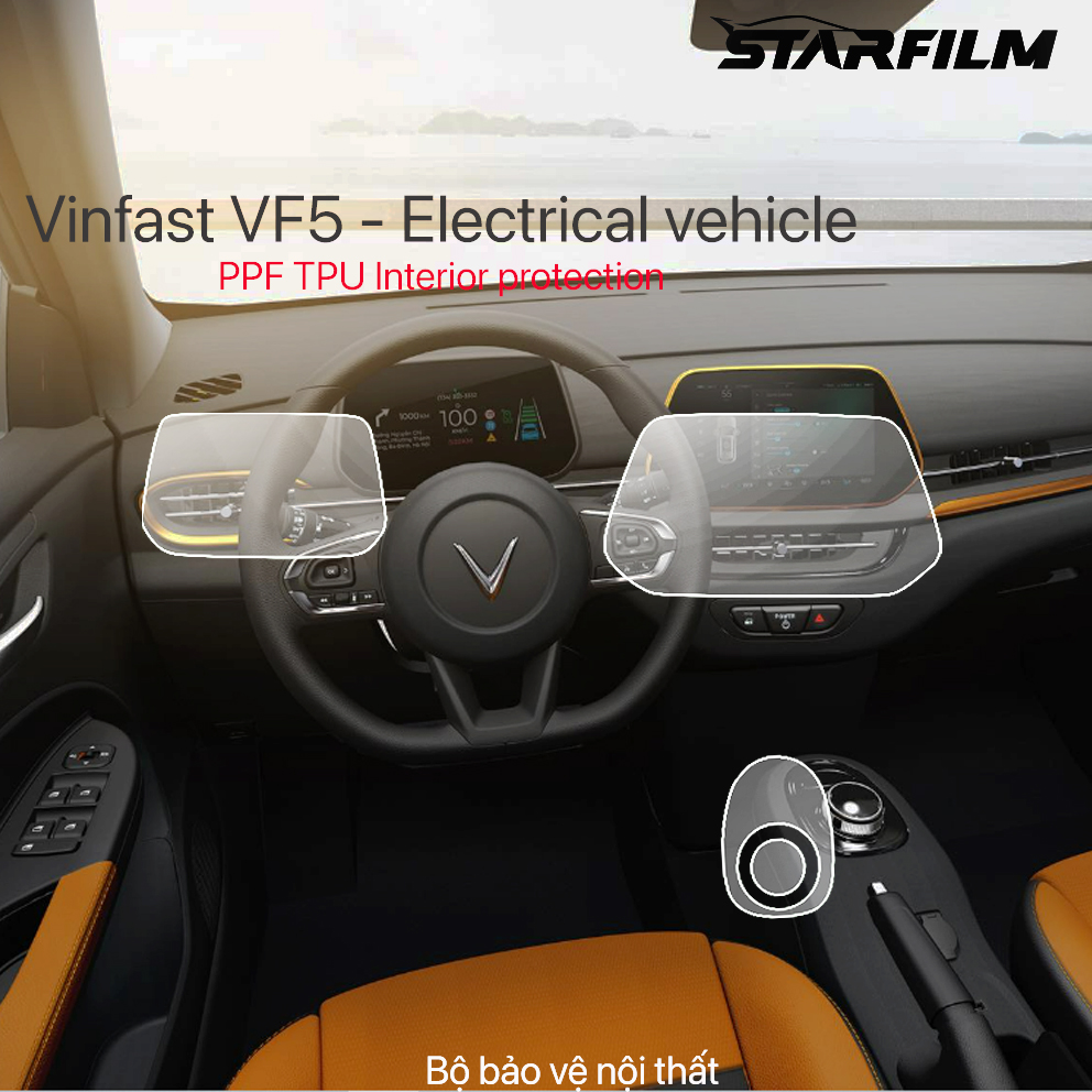 Vinfast vf5 ppf tpu nội thất chống xước tự hồi phục starfilm