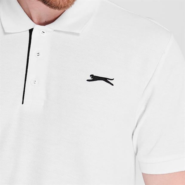 Áo Thun Polo Nam Slazenger Plain (màu White) - Hàng size UK