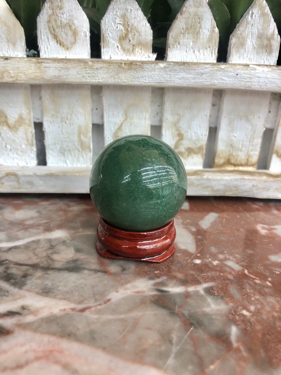 Quả cầu phong thủy đá thạch anh xanh - Đường kính 3,5 cm và 4,5 cm