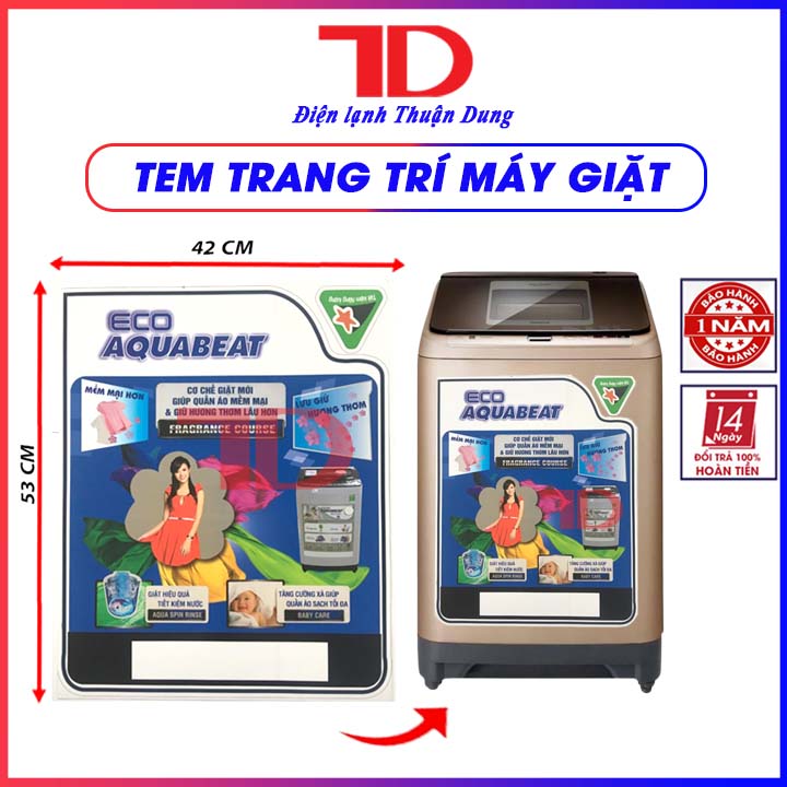 Tem dán máy giặt, Tem máy giặt - Điện Lạnh Thuận Dung