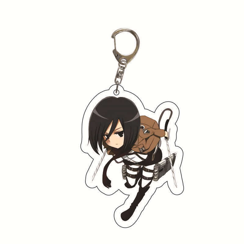[Mới] 1 Móc khóa Attack on Titan mica nhân vật anime