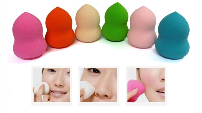 [HCM]Bông Mút Tán Kem Nền Hồ Lô