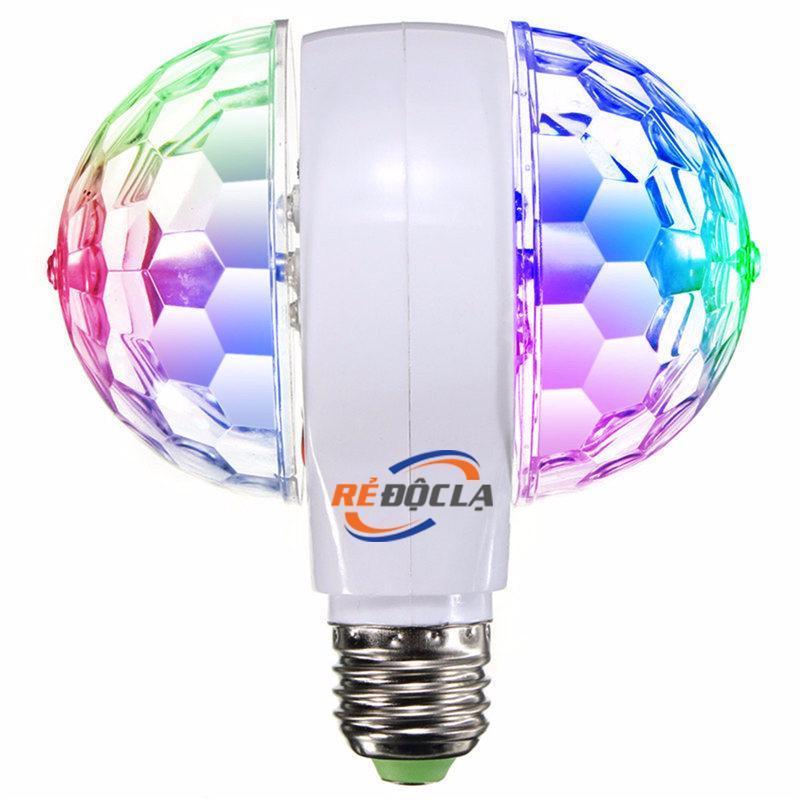 Bóng đèn led xoay 360 độ Led 7 màu, đèn led tự xoay, đèn led 7 màu , đuôi đèn E27 , bóng đèn led 7 màu , bóng led , bóng đèn tự xoay - Đèn led xoay nhiều màu E27 LED MAGIC BALL LIGHT (N007)