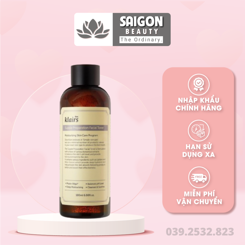 Nước Hoa Hồng Klairs Supple Preparation Toner