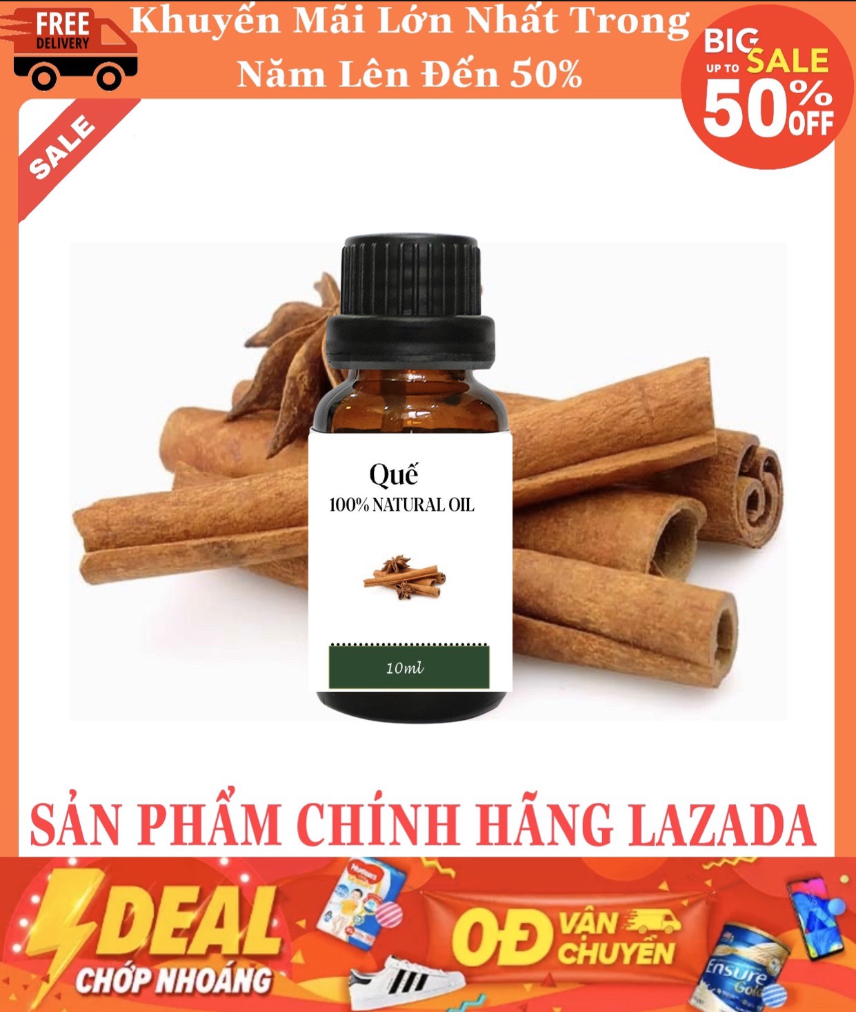 [HCM]TINH DẦU QUẾ THIÊN NHIÊN TINH DẦU MÁY XÔNG TINH DẦU THẢO DƯỢC