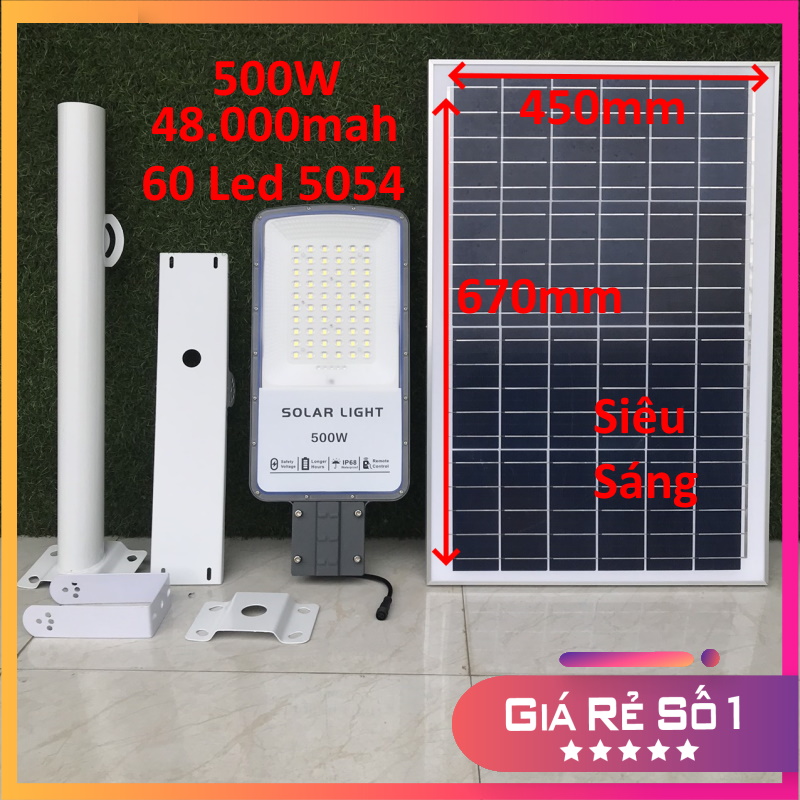 Đèn cao áp năng lượng mặt trời, đèn bàn chải năng lượng 500w, 400w, 300w, 200w ngoài trời chống nước ip67