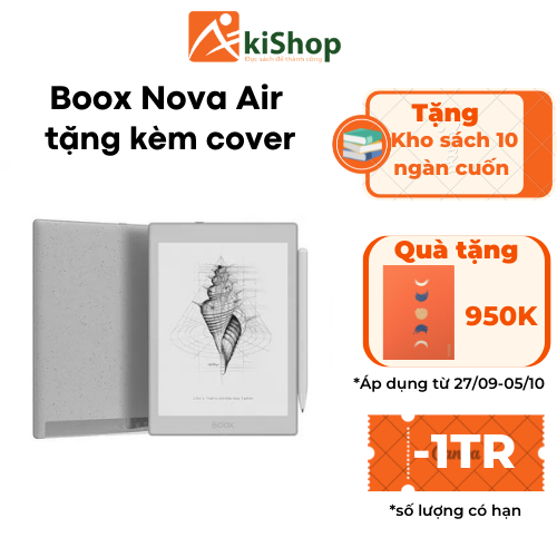 Máy đọc sách BOOX Nova Air kèm bút trắng  ngoài hộp