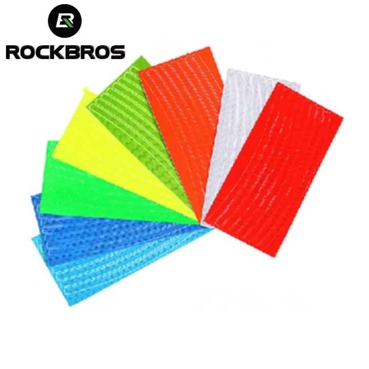 ROCKBROS Bicycle Rim Sticker Diy Light Decal Reflective Sticker Safe Protective Accessories（Yellow）