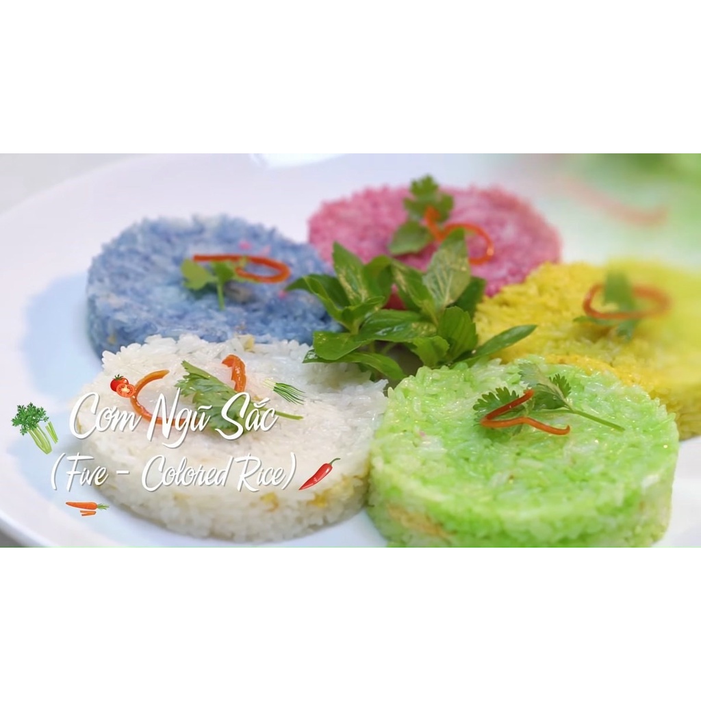 Set 5 ông cơm Lam ngũ sắc tây bắc 1kg (giao hỏa tốc tphcm)