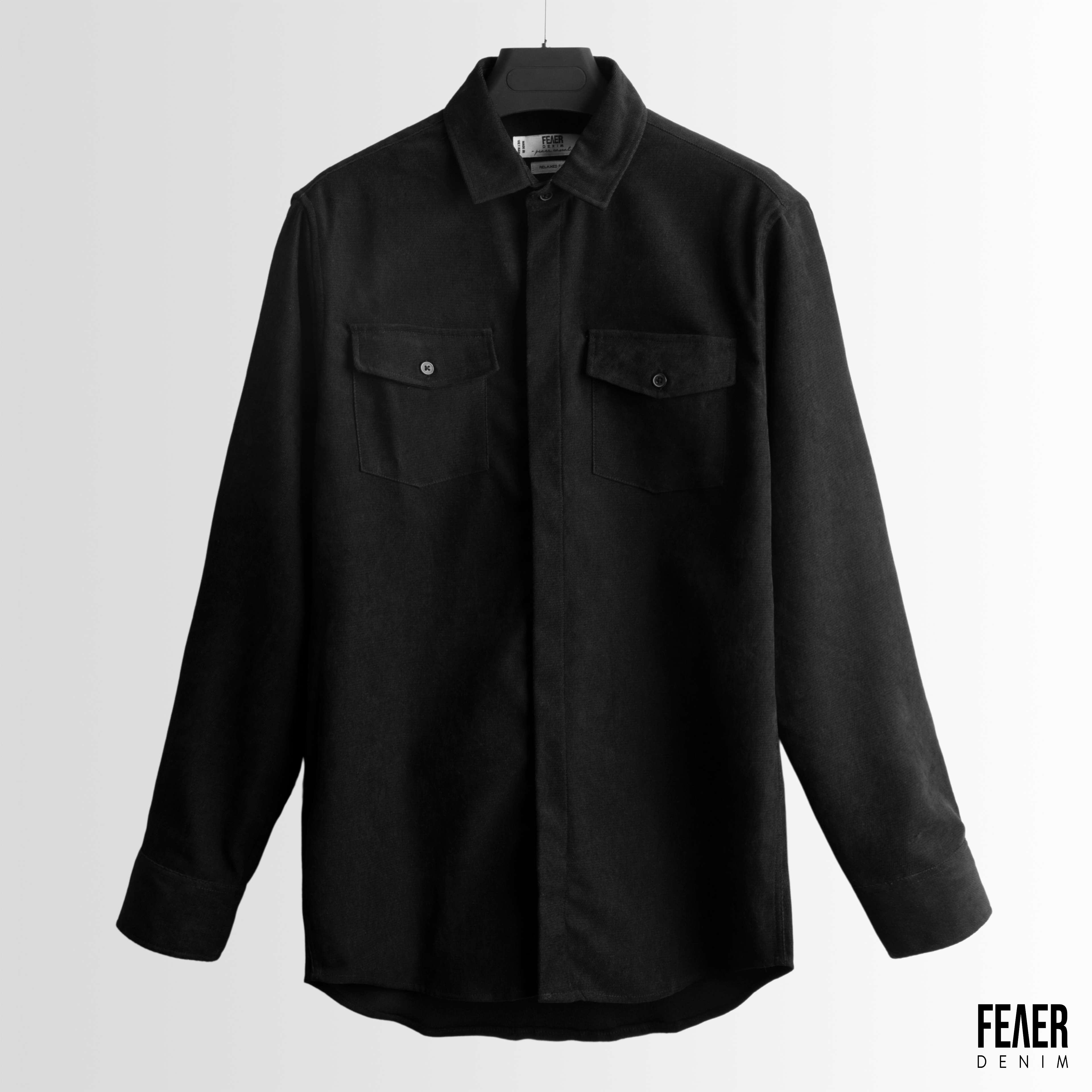 Áo sơ mi nam tay dài VELVET FABRIC co dản và thấm hút tốt chất linen FEAER DENIM